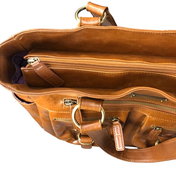 Kelly Moore Brown Tan Large Camera Bag Shoulder Tote, Briefcase, Commute - Picture 5 of 15